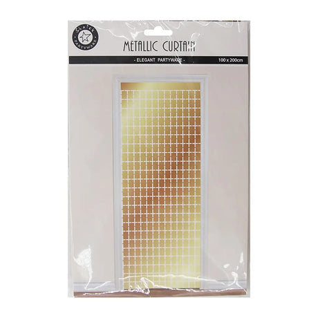Shmick Square Foil Curtain Champagne 100x200cm SH43555
