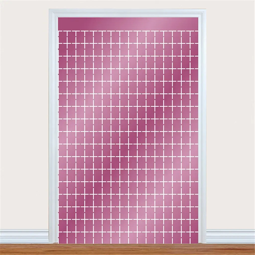 Shmick Square Foil Curtain Pink 100x200cm SH43524