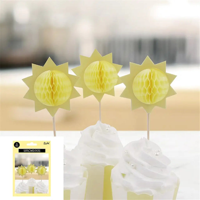 Shmick Sunflower Picks 13cm 12Pk SH23410
