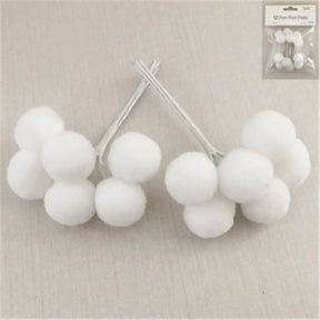 Shmick White Pom Pom Picks 16Pk A186756