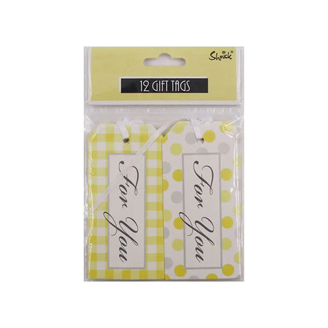 Shmick Yellow Gift Tags 12PK SH22321