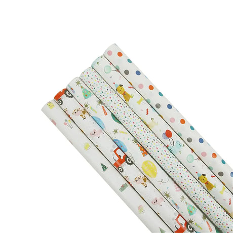 Snazzle Assorted Colourful Kids Gift Wrapping Paper Rolls 70x500cm SN31559