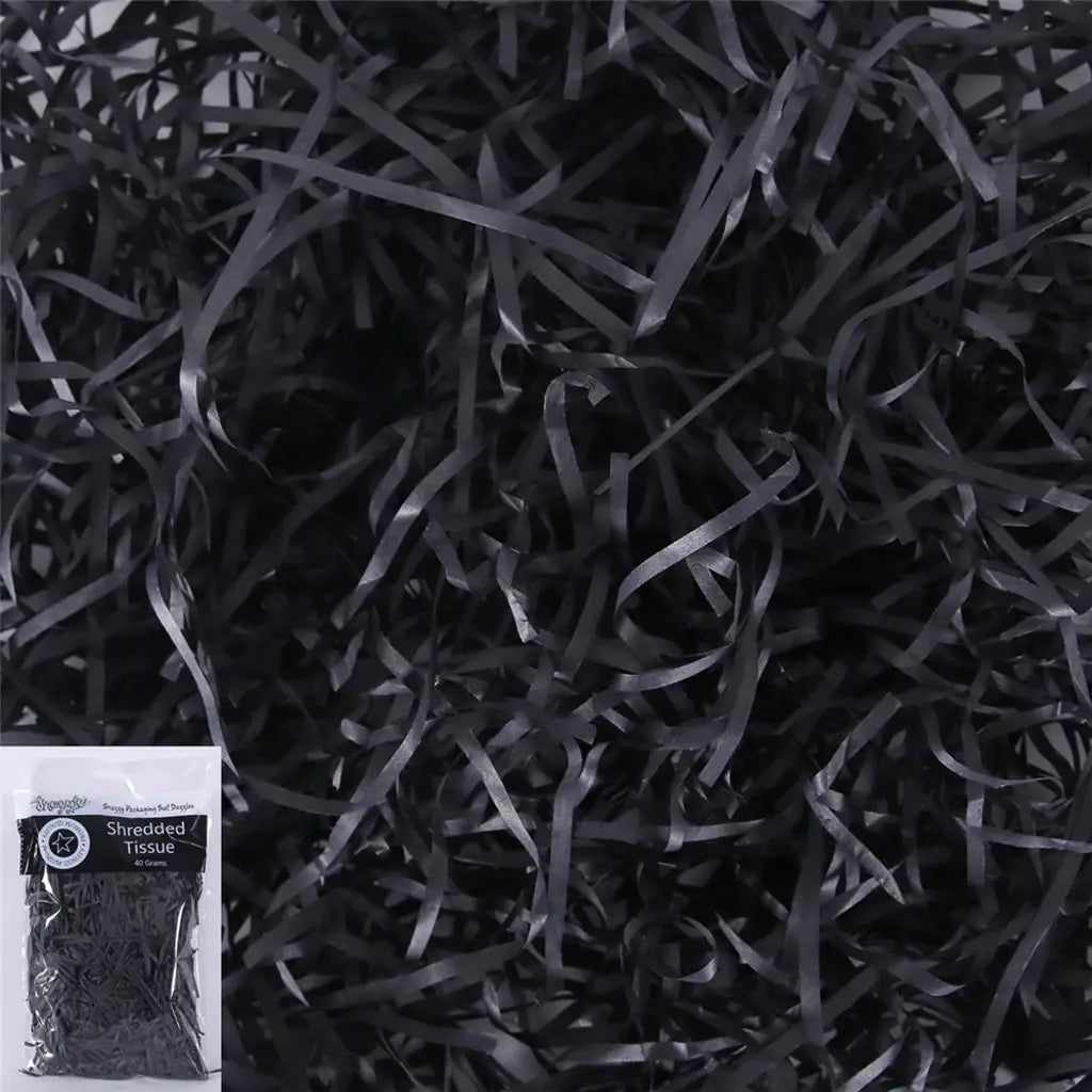 Snazzle Black Shredded Paper 40g SN51669
