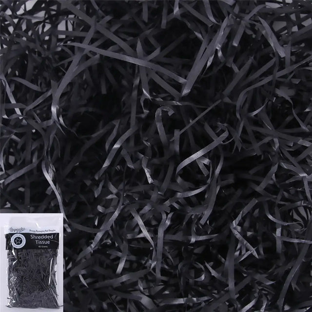 Snazzle Black Shredded Paper 40g SN51669