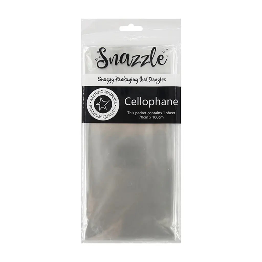 Snazzle Clear Cellophane Wrapping Paper 70x100cm SN58835