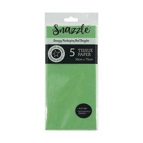 Snazzle Green Tissue Paper 50x75cm 5PK SN47706
