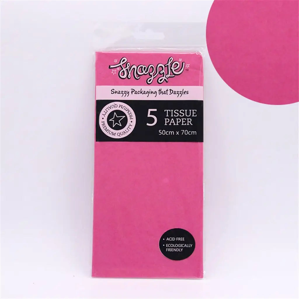 Snazzle Hot Pink Tissue Paper 50x70cm 5PK SN87002