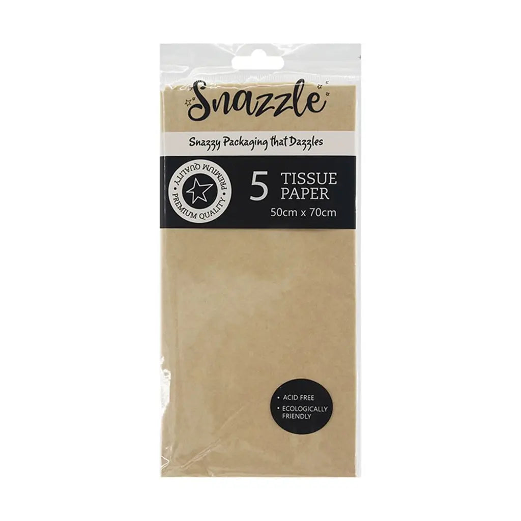 Snazzle Kraft Tissue Paper 50x70cm 5PK SN22734