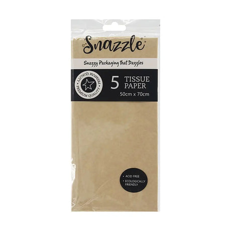 Snazzle Kraft Tissue Paper 50x70cm 5PK SN22734