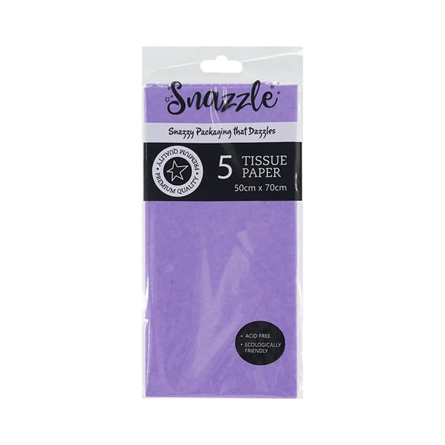 Snazzle Lilac Purple Tissue Paper 50x70cm 5PK SN86999