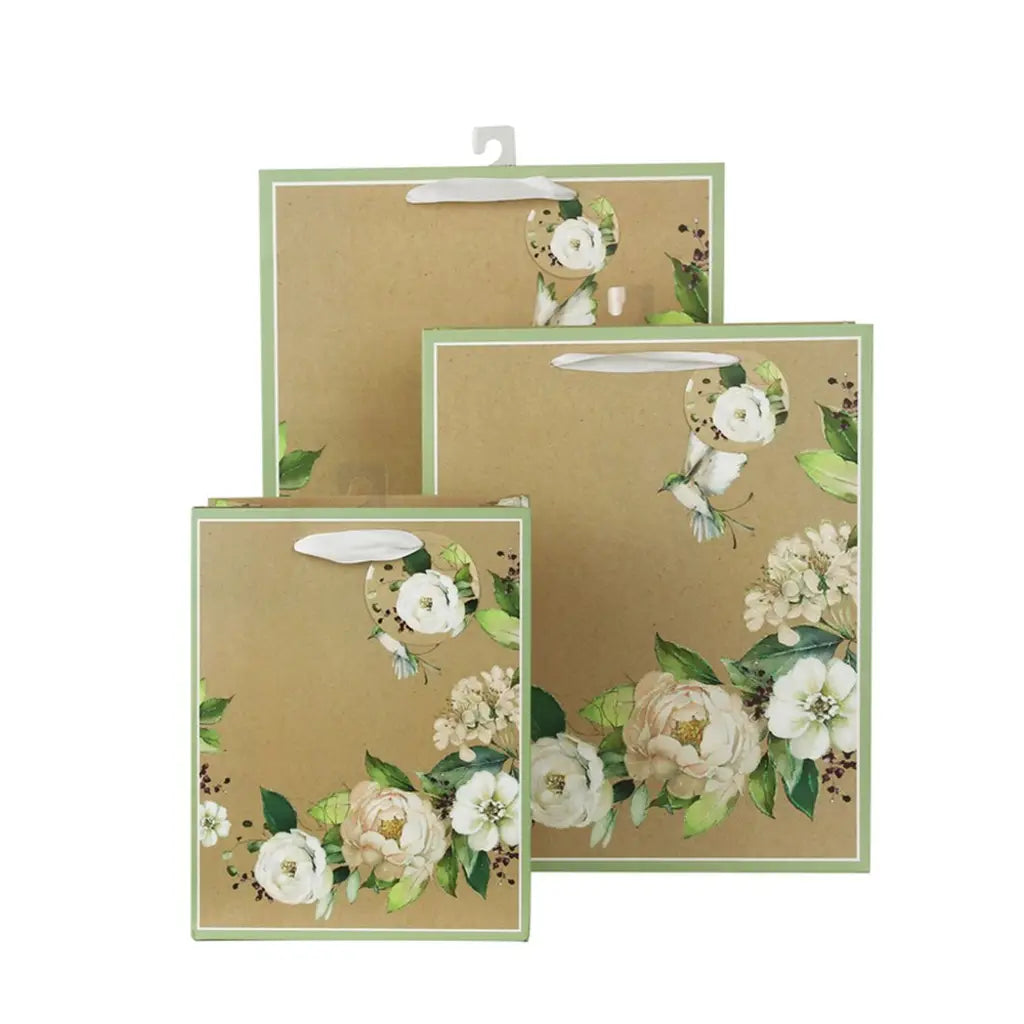 Snazzle Medium Floral Hummingbird Gift Bag 18x23x10cm SN27750