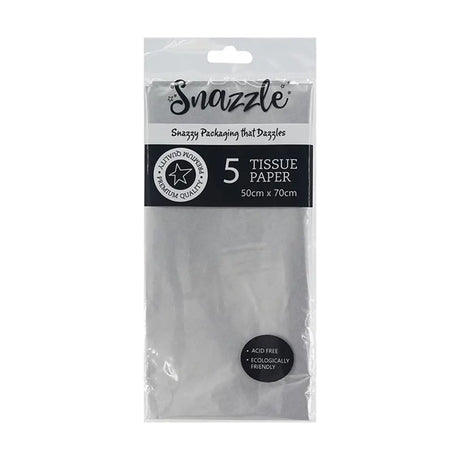 Snazzle Metallic Silver Tissue Wrap 50x70cm 3PK SN58811