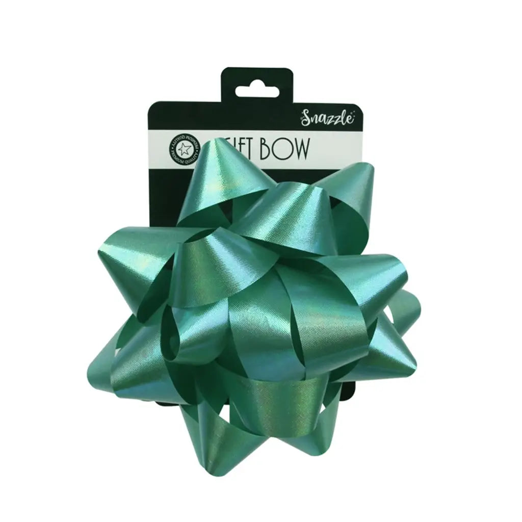 Snazzle Parakeet Green Bow 20cm SN39074
