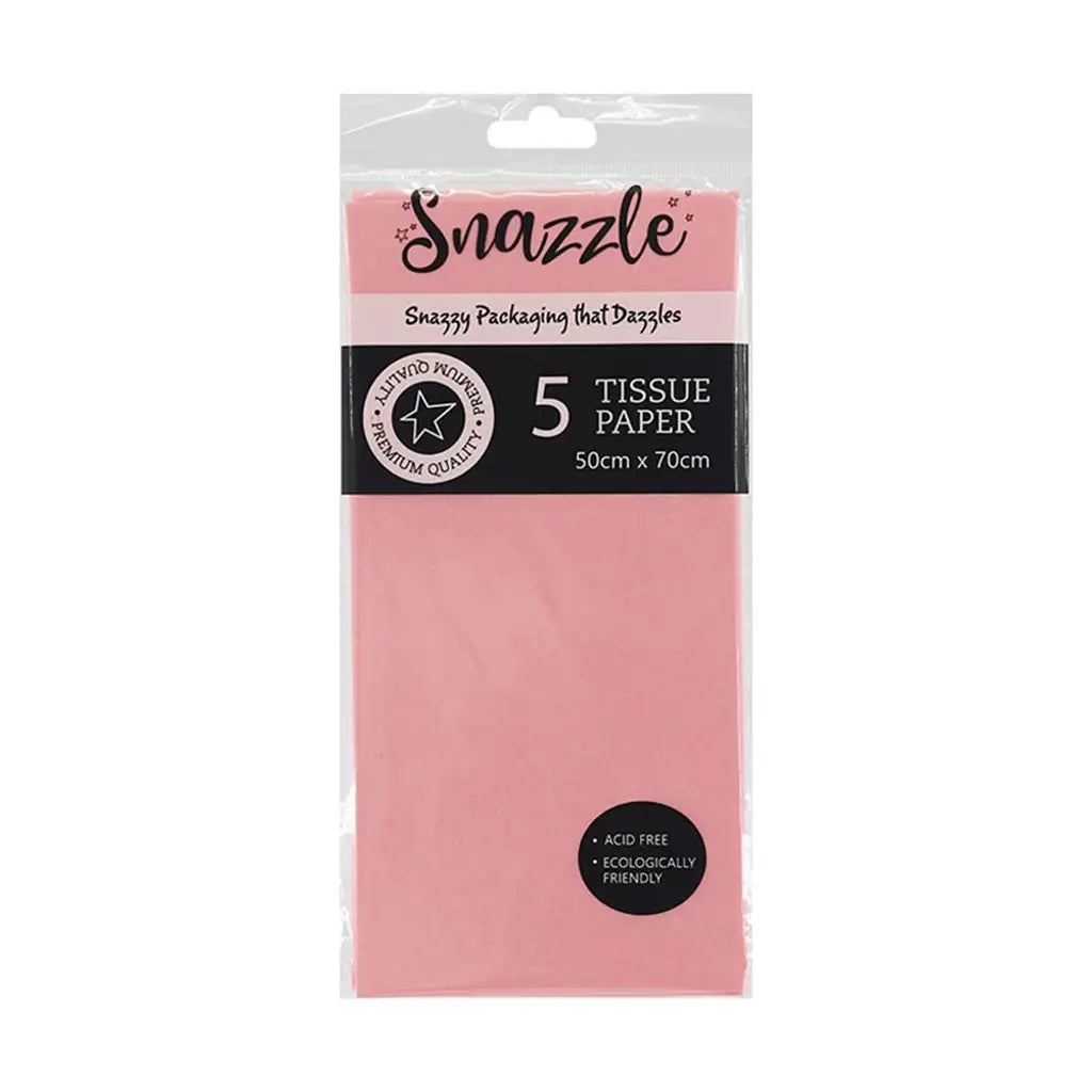 Snazzle Pink Tissue Paper 50x70cm 5PK SN58798