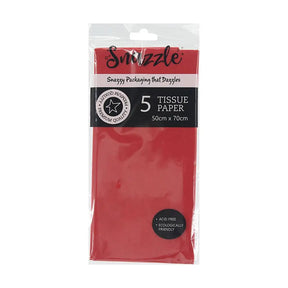 Snazzle Red Tissue Paper 50x70cm 5PK SN58781