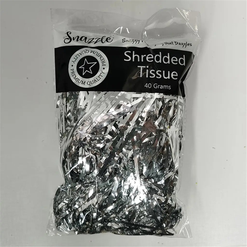 Snazzle Silver Foil Shredded Paper 40g SN51577