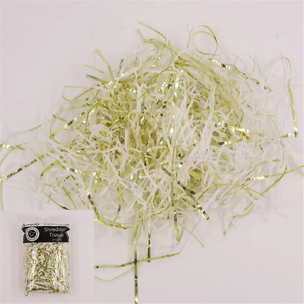 Snazzle White And Silver Shredded Paper 40g SN94147