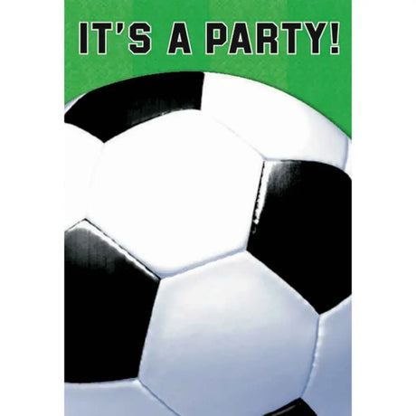 Soccer Fan Folded Invitations 8Pk 499709