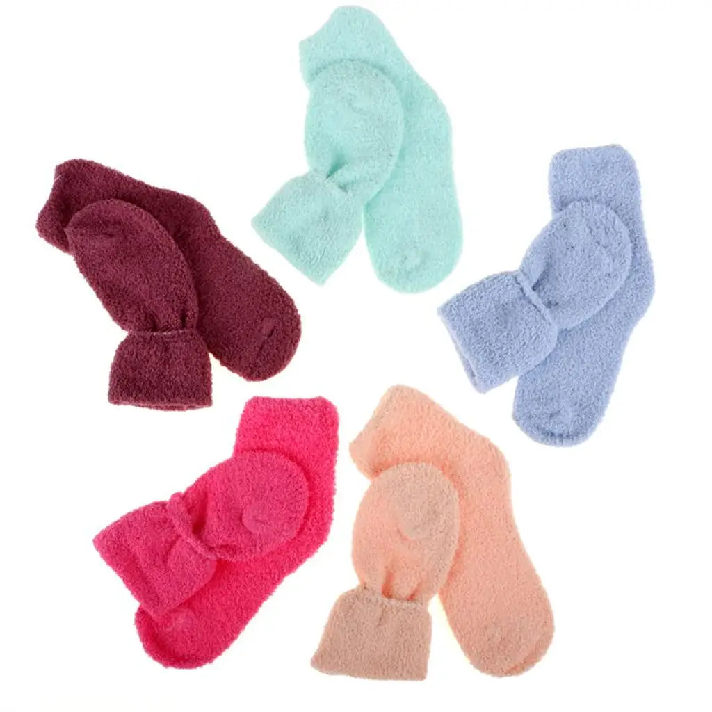 Socks Womens Microfibre Crew Cut Plain Assorted Colours 211166