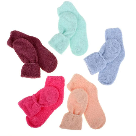 Socks Womens Microfibre Crew Cut Plain Assorted Colours 211166