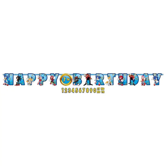 Sonic The Hedgehog Jumbo Add-An-Age Letter Banner 672837