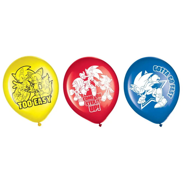 Sonic The Hedgehog Latex Balloons 30cm 6Pk 112837
