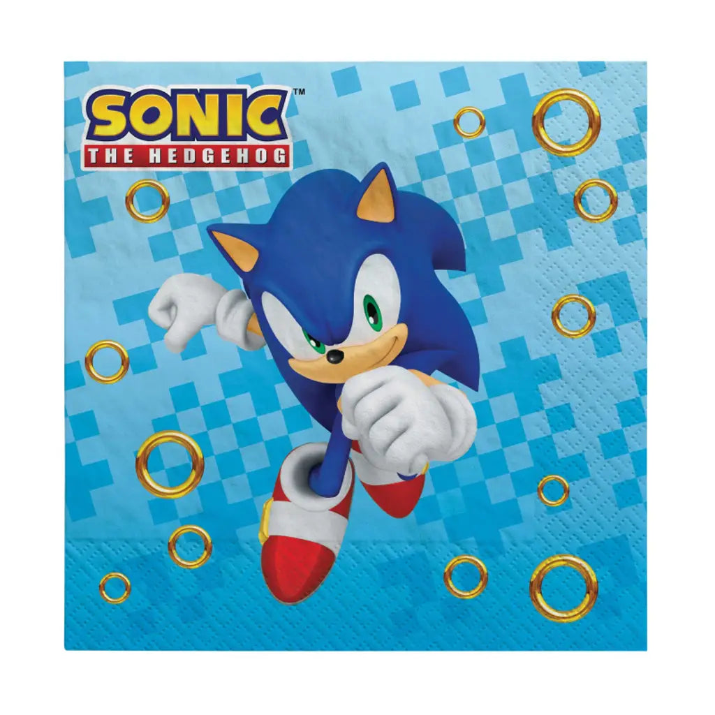 Sonic The Hedgehog Lunch Napkins 16Pk 512837