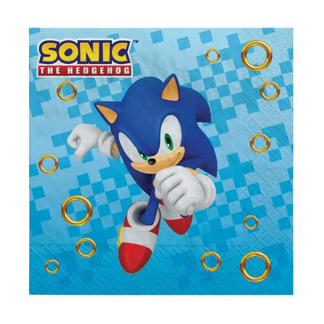 Sonic The Hedgehog Lunch Napkins 16Pk 512837