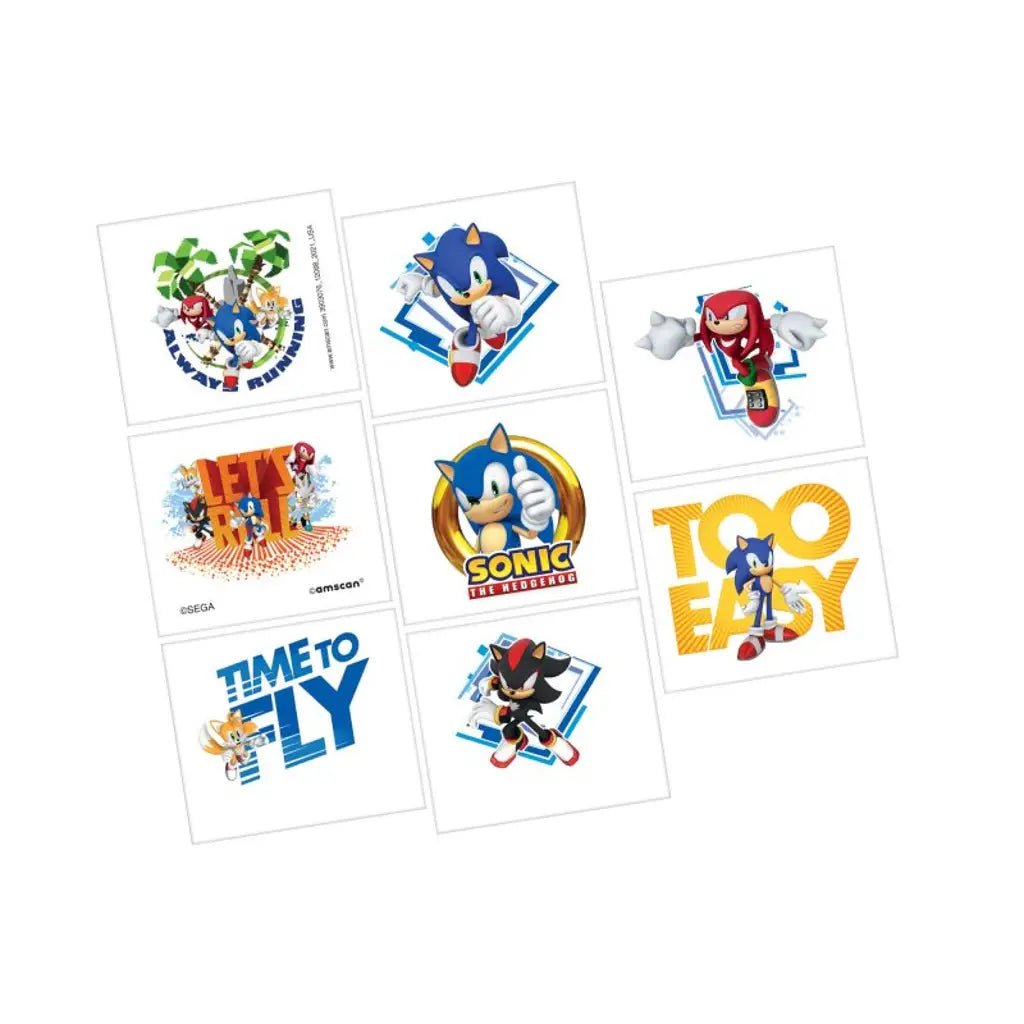 Sonic The Hedgehog Tattoos 8Pk 88861315