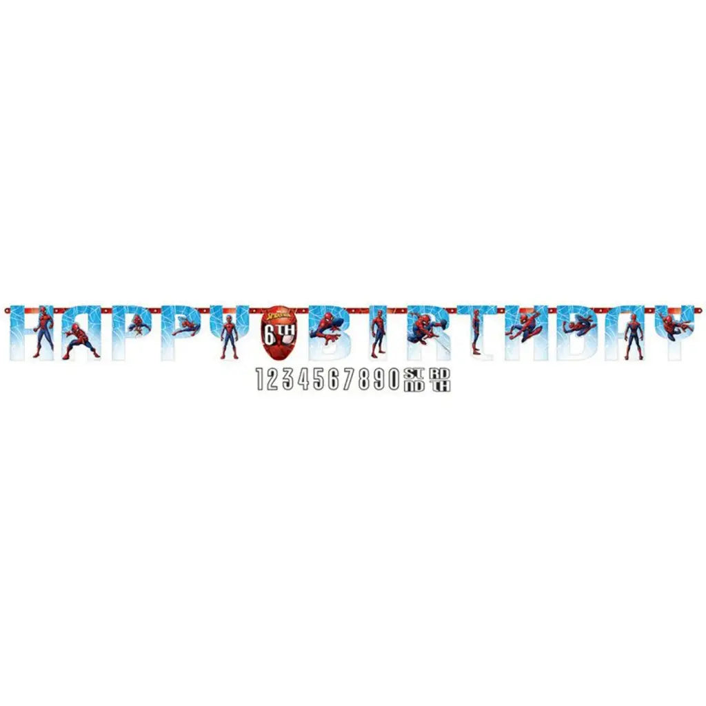 Spider-Man Webbed Wonder Jumbo Add-An-Age Letter Banner 671860
