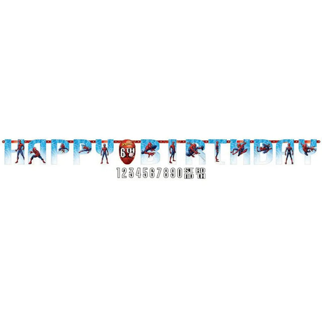 Spider-Man Webbed Wonder Jumbo Add-An-Age Letter Banner 671860