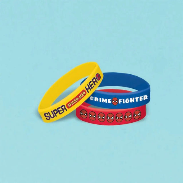 Spider-Man Webbed Wonder Rubber Bracelets 6Pk 398784