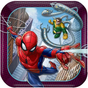 Spider-Man Webbed Wonder Square Paper Plates 17cm 8Pk 88056595