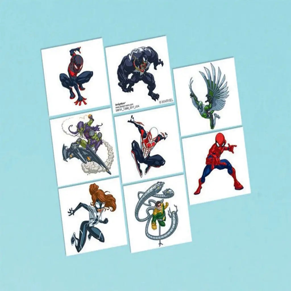 Spider-Man Webbed Wonder Tattoo Favors 8Pk 88861285