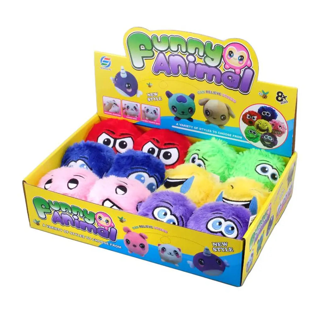 Squish Ball Plush 275557 Fuzzy Monsters Assorted Designs 10cm 275557