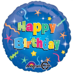 Standard Hexagon Happy Birthday Stars 45cm 2588901