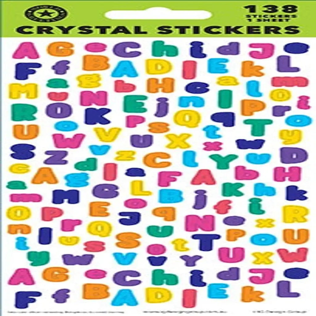 Sticker Sheet Crystal Bright Alphabet WEB5622