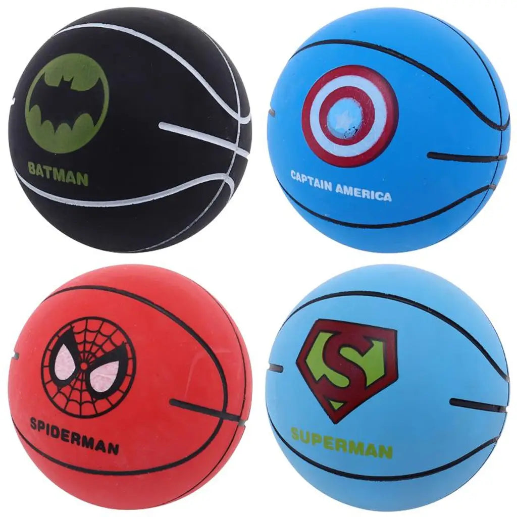 Super League High Bounce Handball Super Hero 6cm Assorted Designs 286713