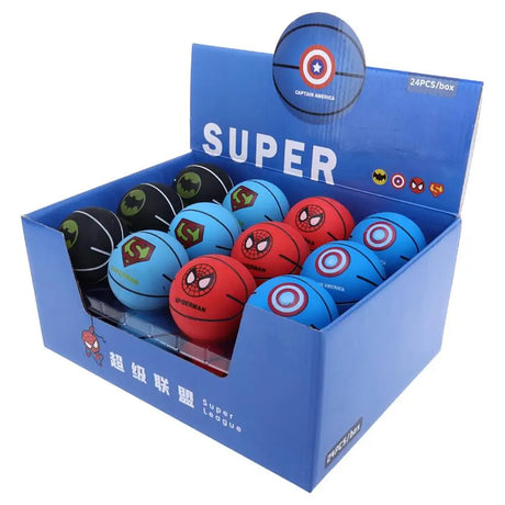 Super League High Bounce Handball Super Hero 6cm Assorted Designs 286713
