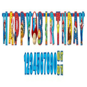 Super Mario Brothers Jumbo Add-An-Age Letter Banner 121554
