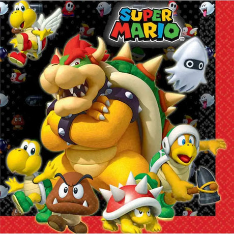 Super Mario Brothers Lunch Napkins 16Pk 511554
