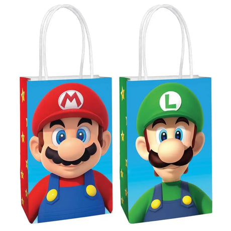 Super Mario Brothers Paper Kraft Bags 8Pk 160726