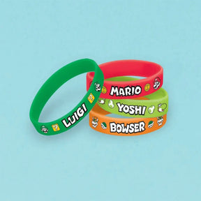 Super Mario Brothers Rubber Bracelets 6Pk 396608