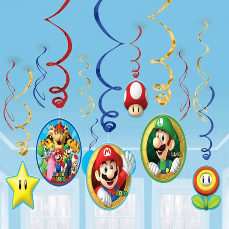 Super Mario Brothers Swirl Value Pack 12Pk 671554