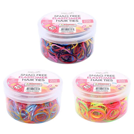 Swosh Snag Free Elastomer Hair Ties 300Pk 286935