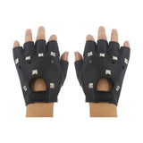 The 80s Black Punk PVC Gloves PP75481