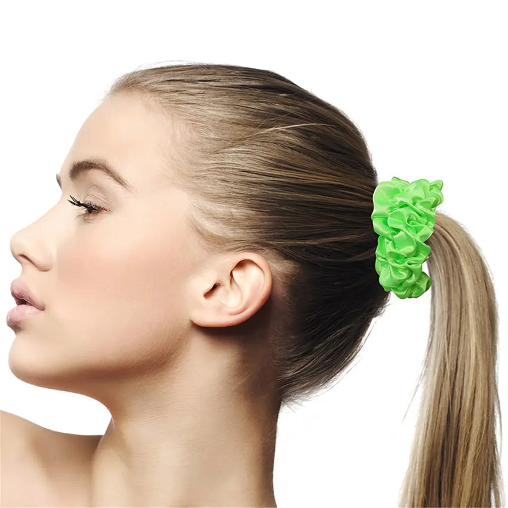 The 80s Pink And Green Scrunchie 2PK A180310