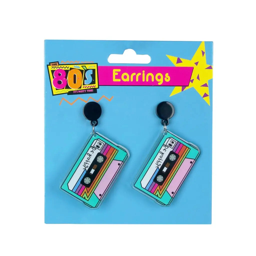 The 80s Retro Cassette Tape Earrings PP11292