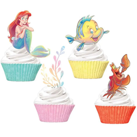 The Little Mermaid Cupcake Cases & Pick Set 24Pk 8847548