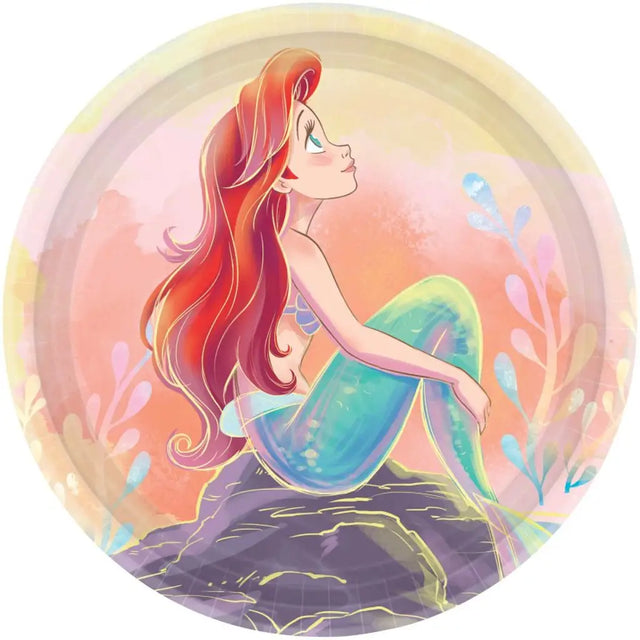 The Little Mermaid Round Paper Plates 18cm 8Pk 8847425